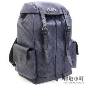 Gucci Ophidia Backpack GG Supreme Canvas Blue Black BACKPACK